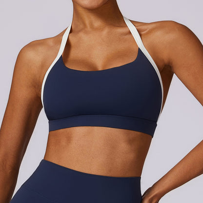 Two Tone Halter Sports Bra & Leggings Set